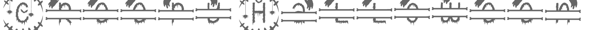 Sample characters Creepy Halloween Monogram Font